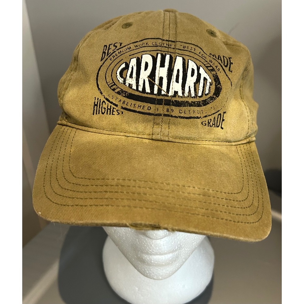 Carhartt A349 ARG Army Green Graphic Baseball Cap Hat Adjustable Est‎ 1889 FA11